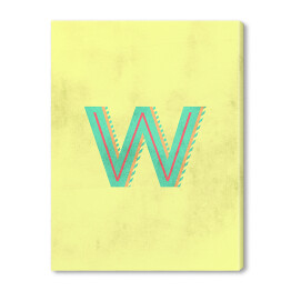 Kolorowe litery z efektem 3D - "W"