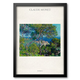 Claude Monet "Bordighera" - reprodukcja z napisem. Plakat z passe partout