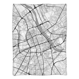 Minimalistyczna mapa Warszawy