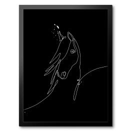 Koń - ilustracja - czarne konie