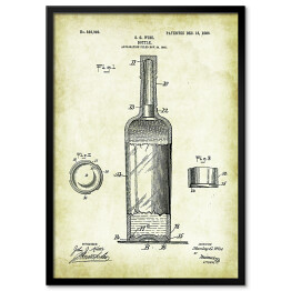 Patenty. Butelka wina w stylu vintage