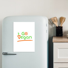 Kolorowa typografia - "Go Vegan"