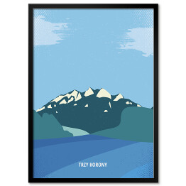 Ilustracja - Trzy Korony Pieniny, górski krajobraz