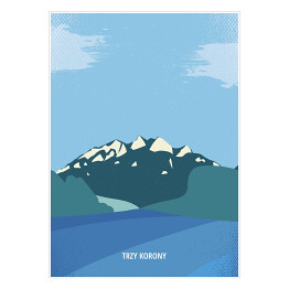 Ilustracja - Trzy Korony Pieniny, górski krajobraz