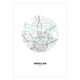 Mapa Wrocławia w kole