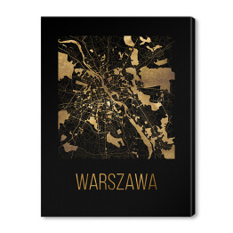 Czarno złota mapa - Warszawa