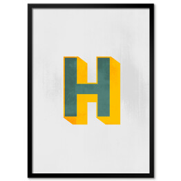 Kolorowe litery z efektem 3D - "H"