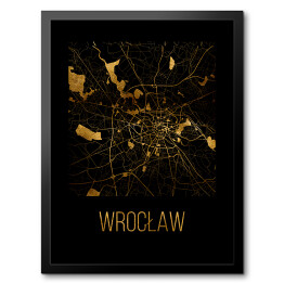 Czarno złota mapa - Wrocław