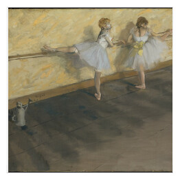 Edgar Degas "Tancerze ćwiczący przy drążku baletowym" - reprodukcja