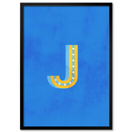 Kolorowe litery z efektem 3D - "J"