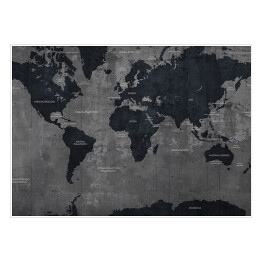 Industrialna mapa świata w ciemnych kolorach