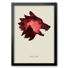 Wiedźmin - wilk w odcieniach czerwieni