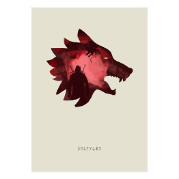 Wiedźmin - wilk w odcieniach czerwieni