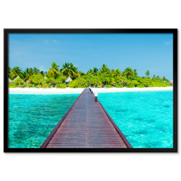 Plakat w ramie Luksusowe wakacje na tropikalnej wyspie
