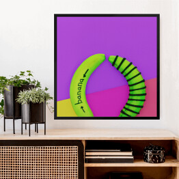 Obraz w ramie Kolorowe banany 