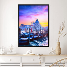Obraz w ramie Wenecja w trakcie przepięknego zachodu slońca