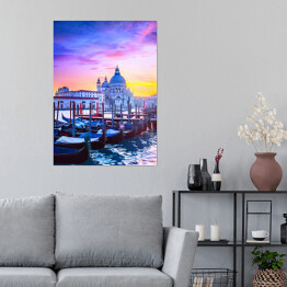 Plakat samoprzylepny Wenecja w trakcie przepięknego zachodu slońca