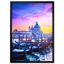 Plakat w ramie Wenecja w trakcie przepięknego zachodu slońca