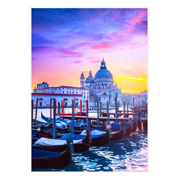 Plakat Wenecja w trakcie przepięknego zachodu slońca