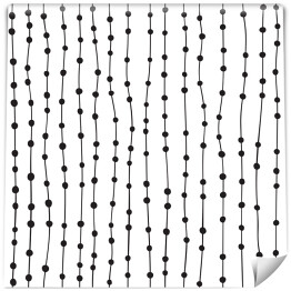 Tapeta w rolce Biało czarne linie z kropkami