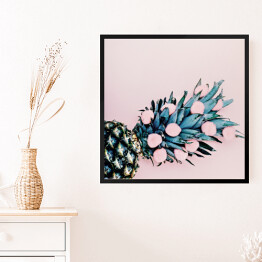 Obraz w ramie Abstrakcyjny ananas