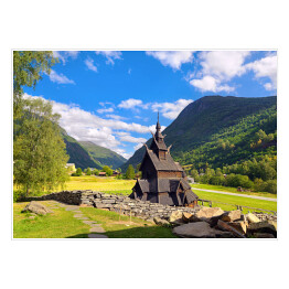 Plakat Borgund Stave Church, Norwegia