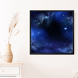Obraz w ramie Granatowo czarne niebo pełne gwiazd