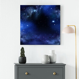 Obraz na płótnie Granatowo czarne niebo pełne gwiazd