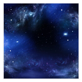 Plakat samoprzylepny Granatowo czarne niebo pełne gwiazd