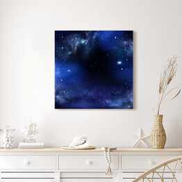 Obraz na płótnie Granatowo czarne niebo pełne gwiazd