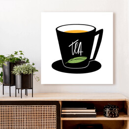 Filiżanka herbaty - ilustracja na białym tle