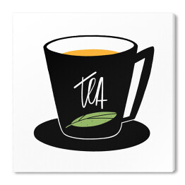 Obraz na płótnie Filiżanka herbaty - ilustracja na białym tle