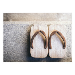 Plakat Japońskie tradycyjne obuwie 