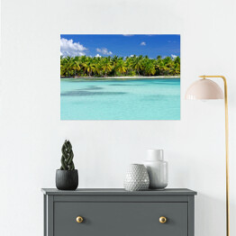 Plakat samoprzylepny Tropikalna plaża Saona, Dominikana, Karaiby
