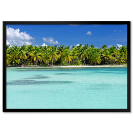 Plakat w ramie Tropikalna plaża Saona, Dominikana, Karaiby