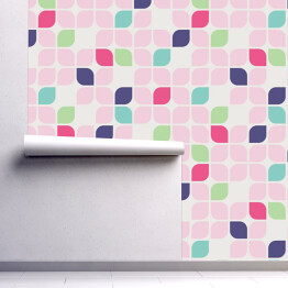 Tapeta samoprzylepna w rolce Geometryczny wzór z przeważającą iloscią pastelowych barw