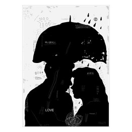 Plakat Para pod parasolem