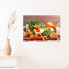 Plakat Zrównoważona dieta - owoce i warzywa