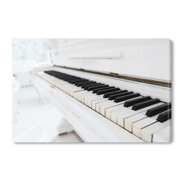 Obraz na płótnie Białe pianino w białym pokoju