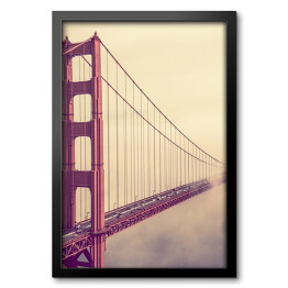 Obraz w ramie Golden Gate znikający we mgle