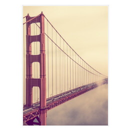 Plakat samoprzylepny Golden Gate znikający we mgle