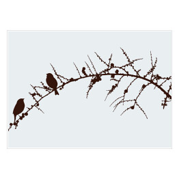Ptaki na gałęzi sosny - stylowa dekoracja