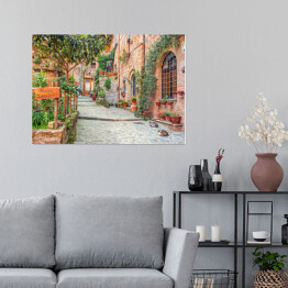 Plakat samoprzylepny Zabytkowe miasto Toskania we Włoszech