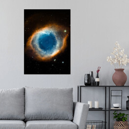 Plakat Gwiezdne barwne mgławice w kosmosie