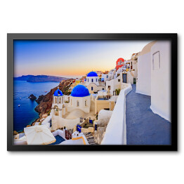 Obraz w ramie Santorini, Grecja - Oia przed zmierzchem