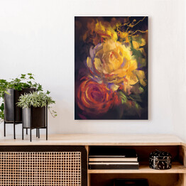 Obraz na płótnie Rozmyty obraz kolorowych pięknych róż