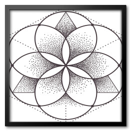 Obraz w ramie Geometria układająca się w kwiatowy wzór