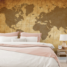 Fototapeta samoprzylepna Brązowo beżowa mapa świata