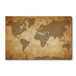 Obraz na płótnie Brązowo beżowa mapa świata