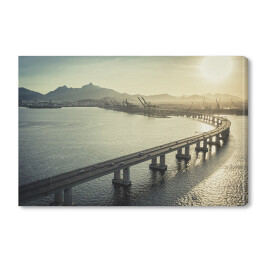 Obraz na płótnie Most nad oceanem prowadzącym do Rio de Janeiro